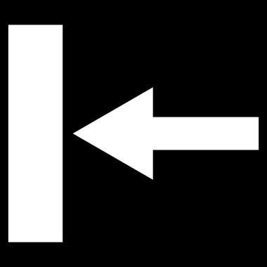 Sol düz vektör simgesi hareket