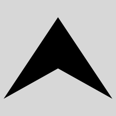 Ok ucu kadar düz vektör simgesi