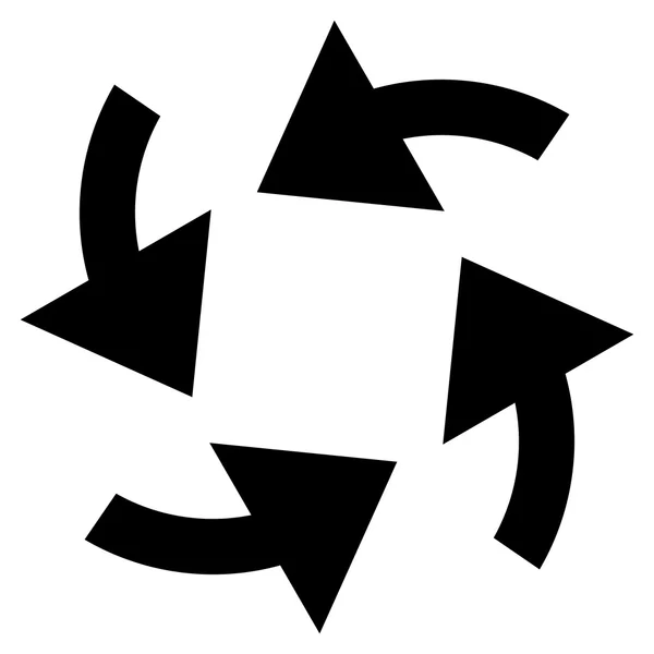 Плоская векторная икона стрел циклона — стоковый вектор