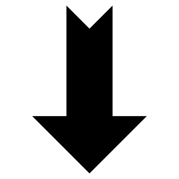 Flecha hacia abajo plano Vector icono — Archivo Imágenes Vectoriales