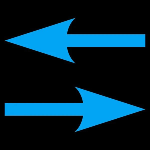 Horizontale Austauschpfeile flaches Vektorsymbol — Stockvektor