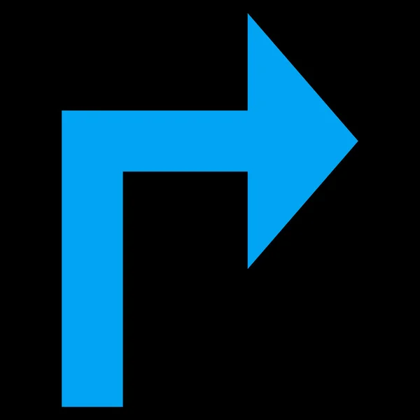 Rechts abbiegen flaches Vektorsymbol — Stockvektor