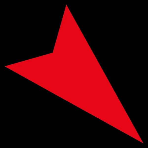 Icono de vector plano de la punta de flecha hacia abajo — Vector de stock