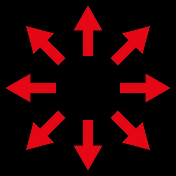 Setas radiais Ícone vetorial plano —  Vetores de Stock