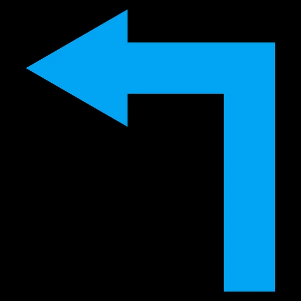 Tournez à gauche Icône vectorielle plate — Image vectorielle