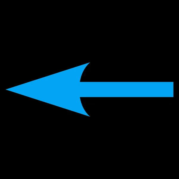 Flèche vers la gauche Icône vectorielle plate — Image vectorielle