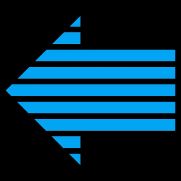 Streifenpfeil links flaches Vektorsymbol — Stockvektor