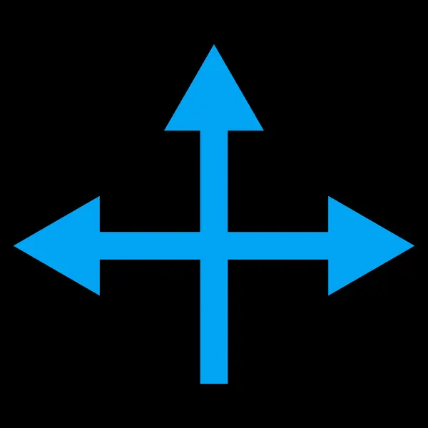 Kreuzung Richtungen flache Vektorsymbol — Stockvektor