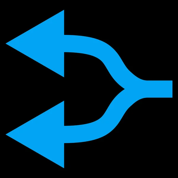 Setas divididas esquerda ícone vetorial plana —  Vetores de Stock