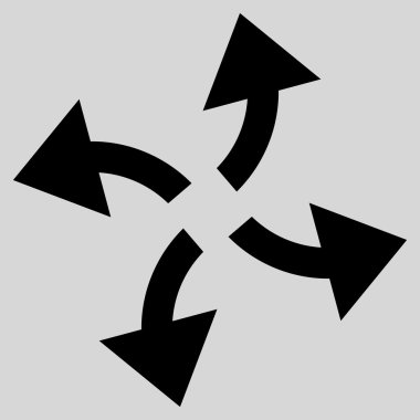 Santrifüj oklar düz vektör simgesi