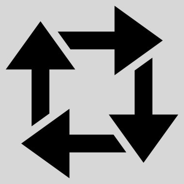 Geri dönüşüm düz vektör simgesi