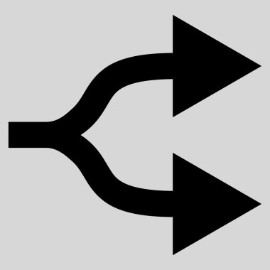 Oklar bölünmüş değil düz vektör simgesi