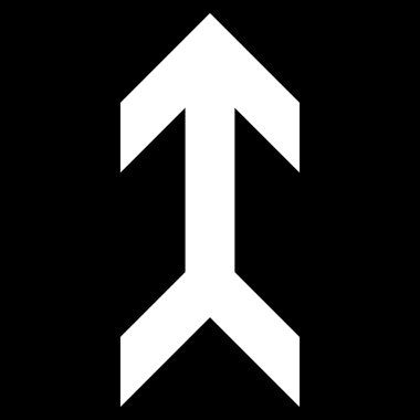 Düz vektör simge yukarı ok