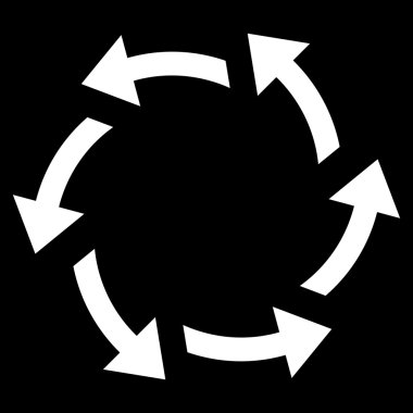 Santrifüj oklar düz vektör simgesi