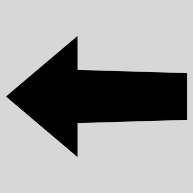 Ok sol düz vektör simgesi