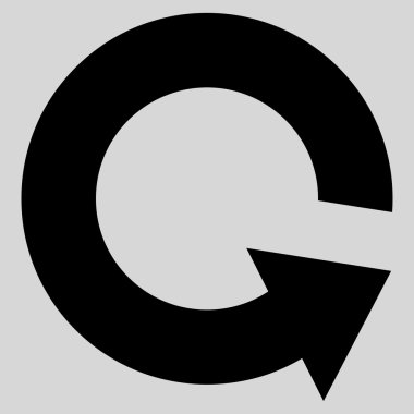 Saatin tersi yönde düz vektör simge döndürmek