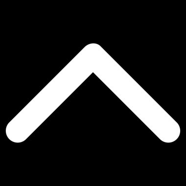 Yön yukarı düz vektör simgesi