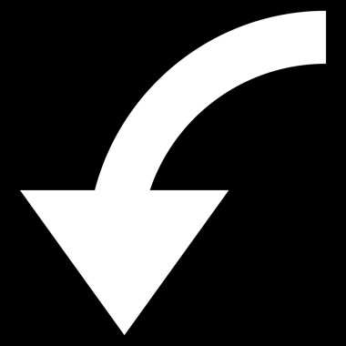 Saatin tersi yönde düz vektör simge döndürmek