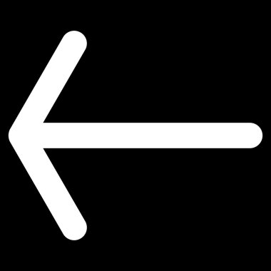 Ok sol düz vektör simgesi