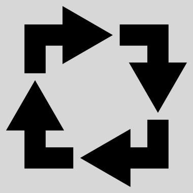 Geri dönüşüm düz vektör simgesi