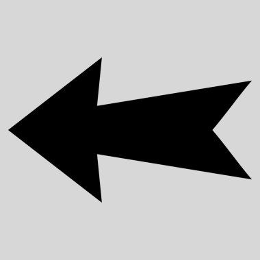 Ok sol düz vektör simgesi