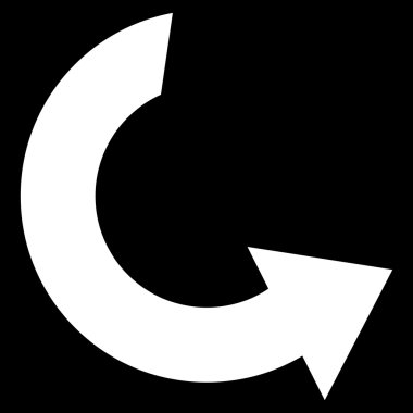 Saatin tersi yönde düz vektör simge döndürmek