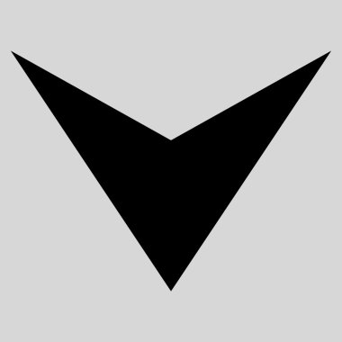 Düz vektör simgesi aşağı ok ucu