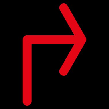 Sağa çevir düz vektör simgesi