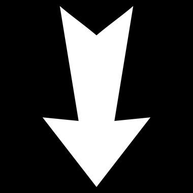 Düz vektör simgesi aşağı ok