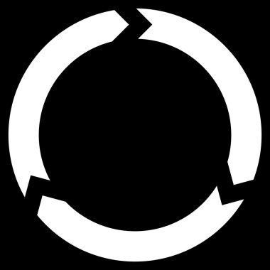 Döndürme düz vektör simgesi