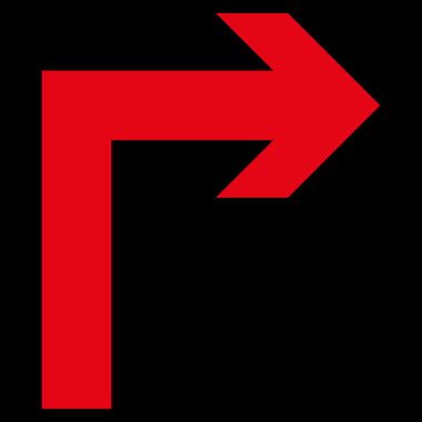 Sağa çevir düz vektör simgesi