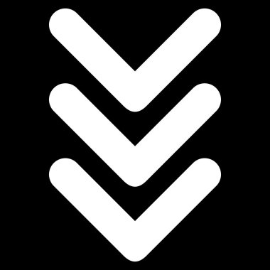 Düz vektör simgesi aşağı çift ok ucu