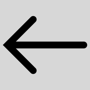 Ok sol düz vektör simgesi