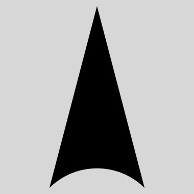 Ok ucu kadar düz vektör simgesi