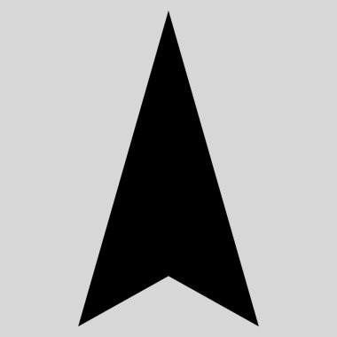 Ok ucu kadar düz vektör simgesi