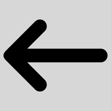 Ok sol düz vektör simgesi