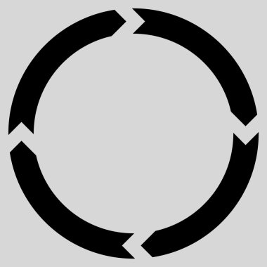 Döndürme düz vektör simgesi