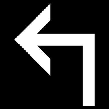 Sol düz vektör simge açmak