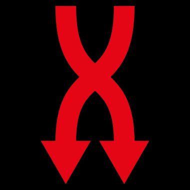 Düz vektör simgesi aşağı okları shuffle