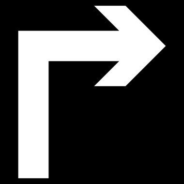 Sağa çevir düz vektör simgesi