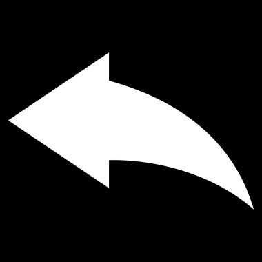 Düz vektör simgesi geri al