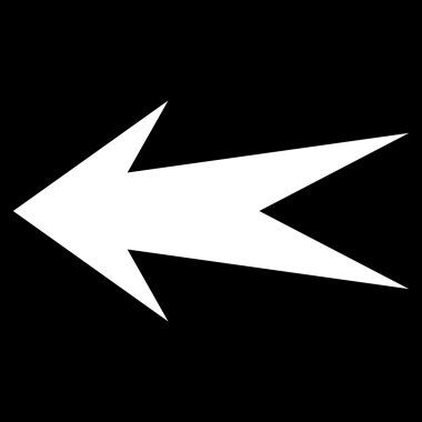 Ok sol düz vektör simgesi