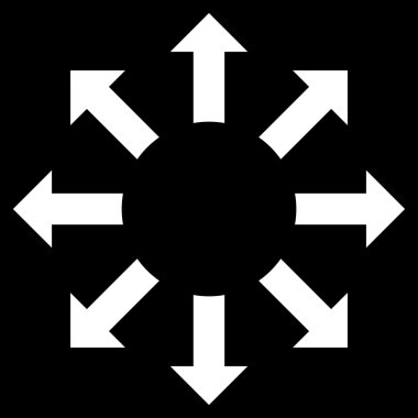 Oklar düz vektör simgesini genişletin