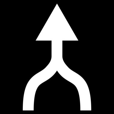 Düz vektör simge yukarı ok birleştirmek