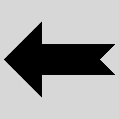 Ok sol düz vektör simgesi