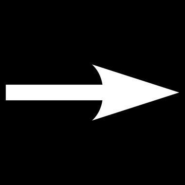 Ok keskin değil düz vektör simgesi