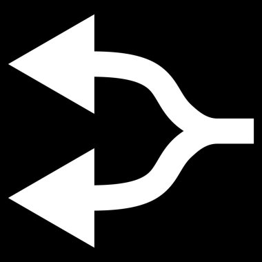 Split oklar sol düz vektör simgesi