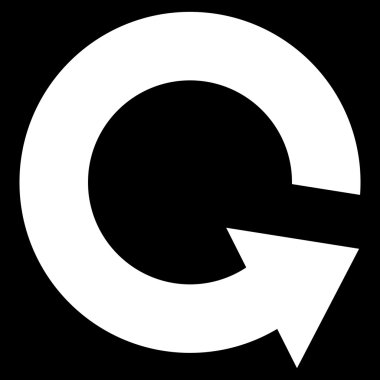 Saatin tersi yönde düz vektör simge döndürmek