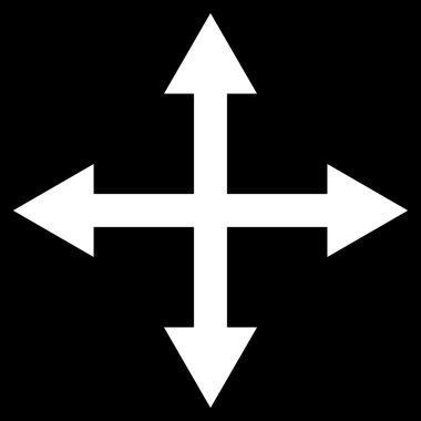 Oklar düz vektör simgesini genişletin