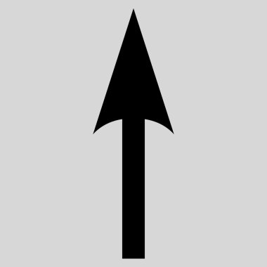 Düz vektör simge yukarı ok keskin